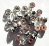 25 4x8mm Faceted Silver Rondelle Beads